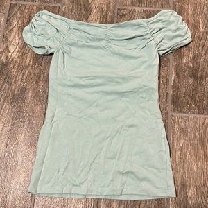 Mint green Express XS, off shoulder top